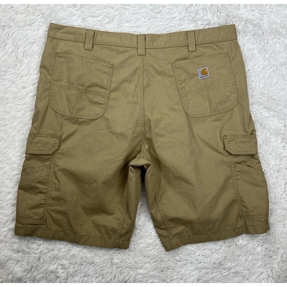 Carhartt Shorts Khaki Relaxed Fit Ripstop Cargo Work Force Mens Size 44 BS3543 - Picture 10 of 11